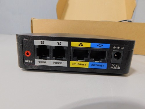 Cisco SPA122 ATA 2 Port POE VoIP Phone Adapter with Router Black SPA100 Series - Picture 5 of 7