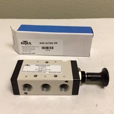 NEW, NITRA PNEUMATICS AVS-537D2-PP PUSH-FULL VALVE, 1/4 NPT, FREE SHIPPING