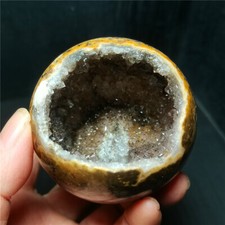 216.6G Nat&uuml;rliche Gobi Achat Augen Achat Geode Sphere Stone Kristall Stein A01