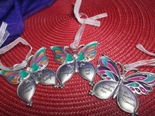 Lot Of 3 Different Butterfly Metal Charm Rearview Mirror Car - Mirror Ornaments