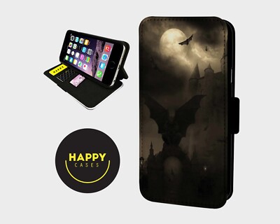 ZAUBERHAFTE GOTH CITY - Kunstleder Klapp Handy Hülle Cover - iPhone/Samsung