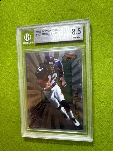 Marcus Nash ROOKIE CARD BGS 8.5 RC 1998 Bowman's Best DENVER BRONCOS U Tennessee - Picture 18 of 24