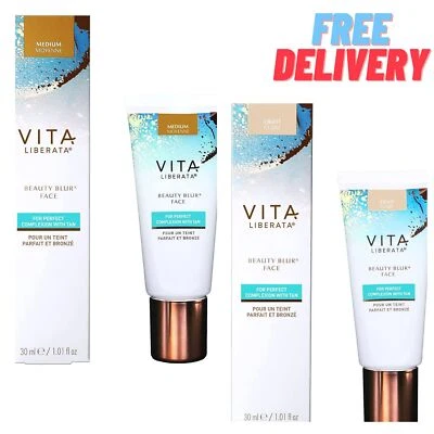Vita Liberata Beauty Blur Face with Tan Light &Tan Medium 30ml Choose New