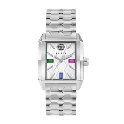 Philipp Plein Damen Uhr Analog Quarz OFFSHORE SQUARE PWMAA0422 Edelstahl
