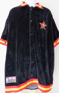 vtg-Men-039-s-UNIQUE-BLACK-VELVETY-NBA-ATLANTA-HAWKS-Track-Shirt-All-star-2003