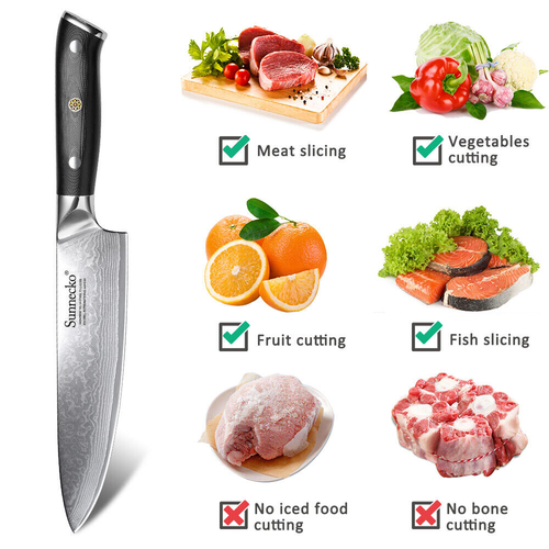 Juego de cuchillos de chef Damasco de precisión de 1-5 piezas para verduras carne - Imagen 3 de 39