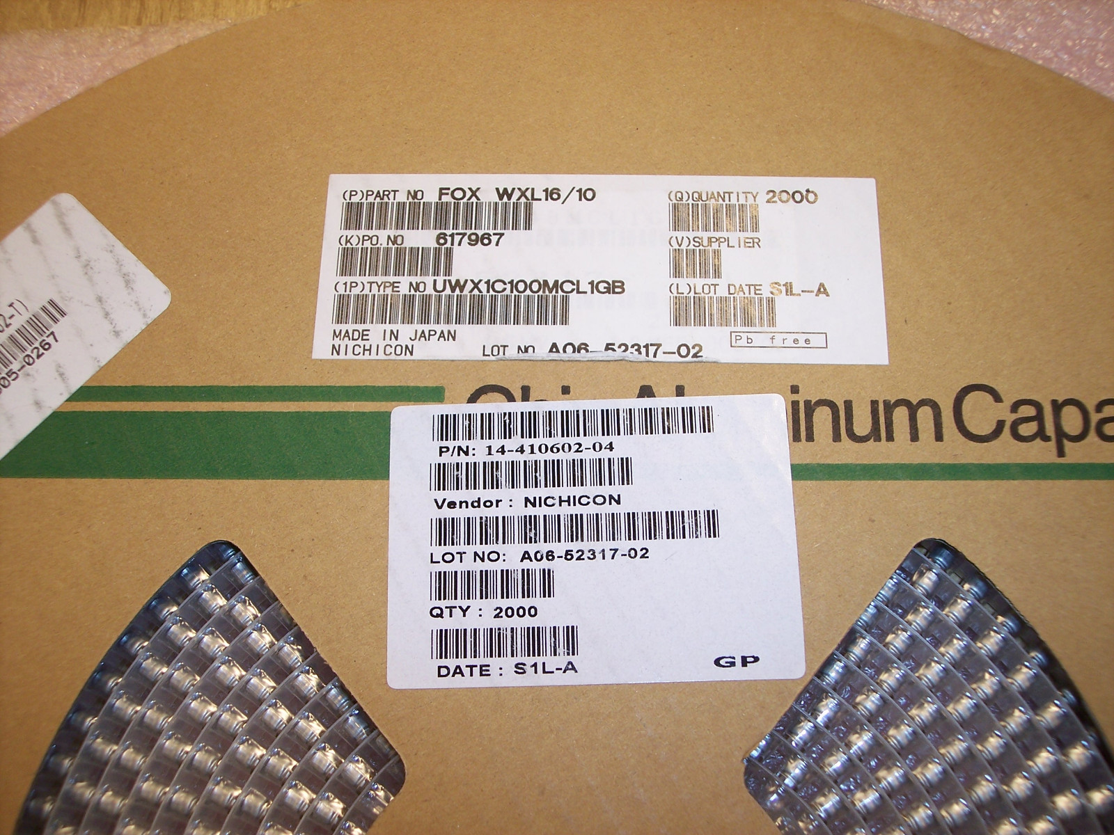 50 QTY 10uf 16V SMD 4x5.4mm ALUMINUM ELECTROLYTIC UWX1C100MCL1GB NICHICON ROHS