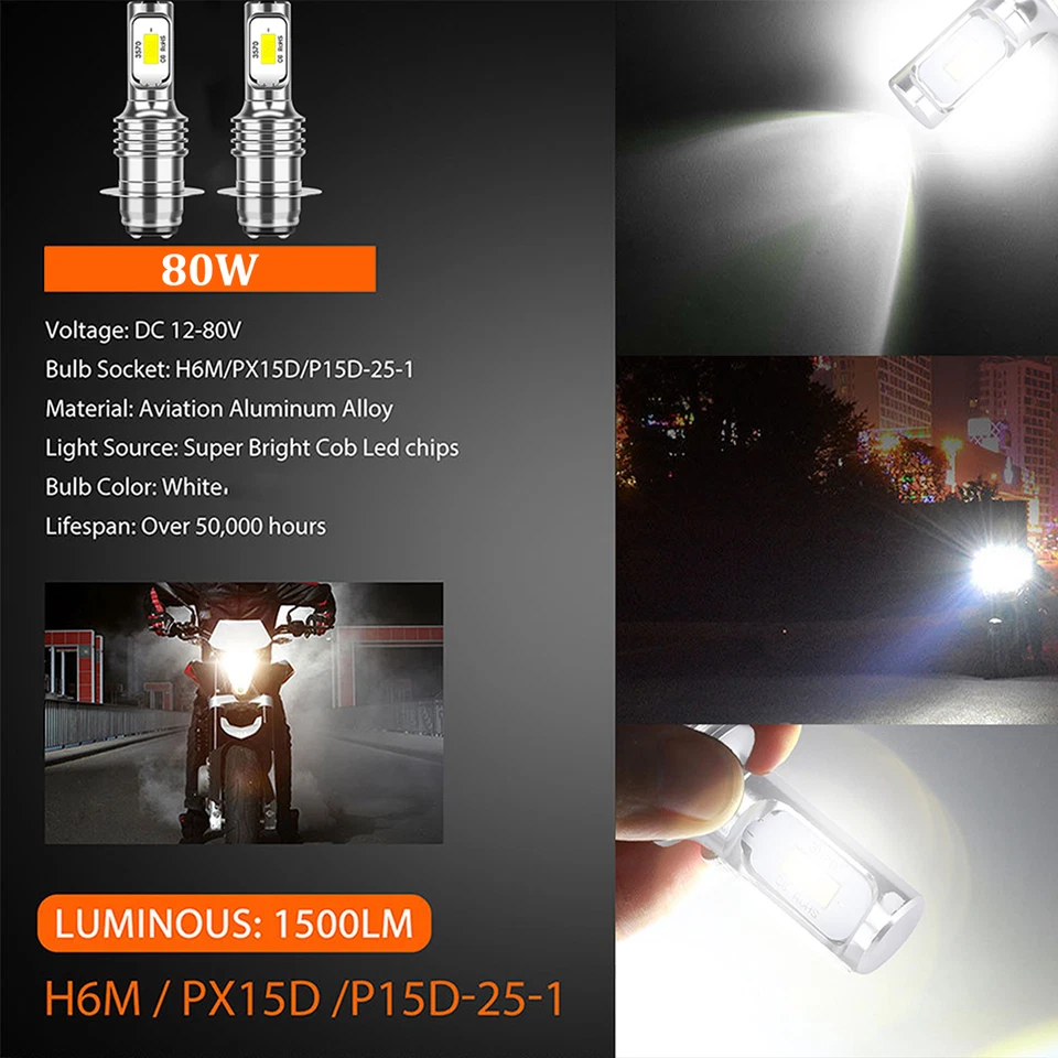 Faro 6000K 102-SMD LED H6M para Yamaha YFZ450R Rhino 700 Raptor YFM660 TRX Foto 2 de 4