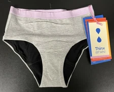 THINX (BTWN) New Moon Gray Period PANTIES Super Shorty Sz 9-10 Years NEW