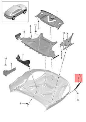 Genuine PORSCHE Macan 95B Headlight Trim Right Black 95B807174C1E0  