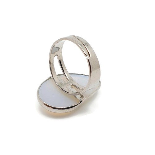 Ring Teardrop Crystal Natural Gemstone Chakra Cocktail Adjustable Silver Plated - Picture 57 of 110