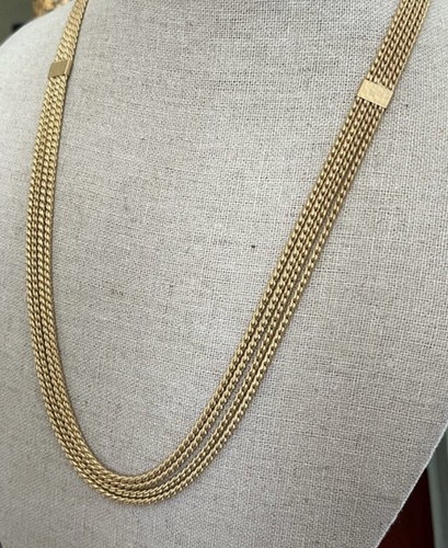 Stella & Dot KEEP Collective Gold Tone Lock Heart Key Charm Necklace Four Chains - Picture 3 of 13