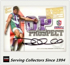 2004 Select AFL Ovation Top Prospect Signature Card TP5 Paul Medhurst(Fremantle)