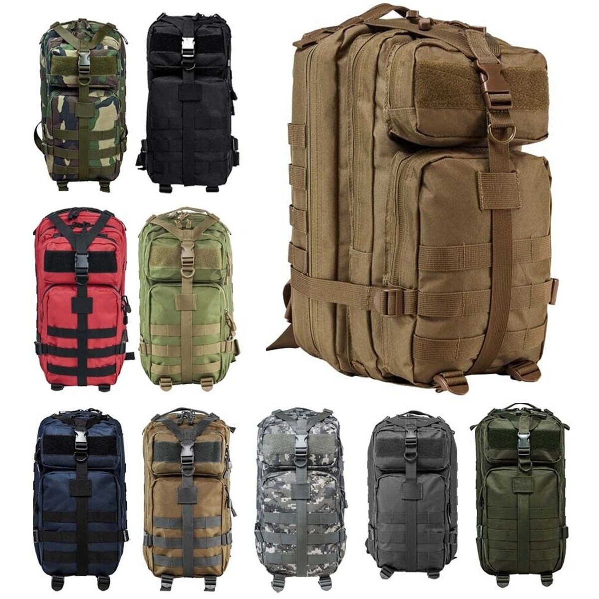 NcSTAR 2949 Modular Backpack Tactical MOLLE PALS Hiking Camping