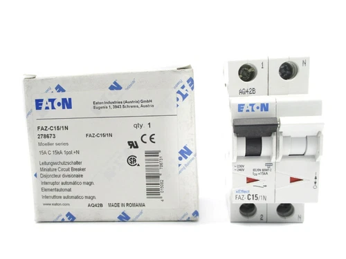 EATON FAZ-C15/1N 240V 15A NSMP