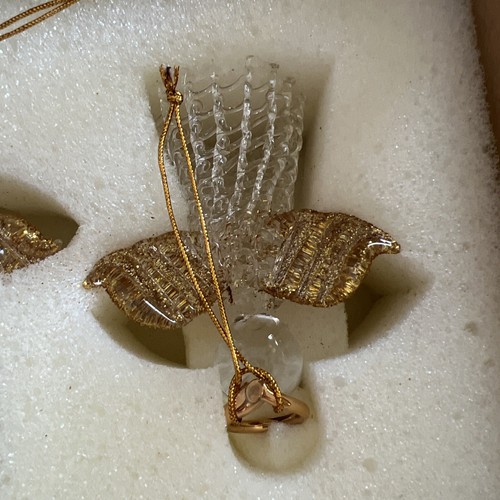 Drei Avon Engel Ornamente gesponnenes Glas Neu - Bild 5 von 13