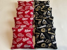 8 CORNHOLE BEAN BAGS CORN HOLE PURDUE BOILERMAKERS INDIANA HOOSIERS REGULATION