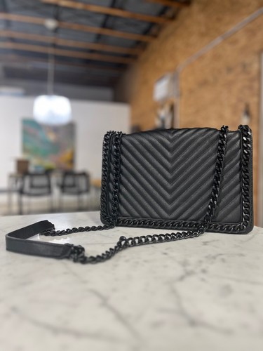 Black ALDO Handbag with Metal Chain Strap