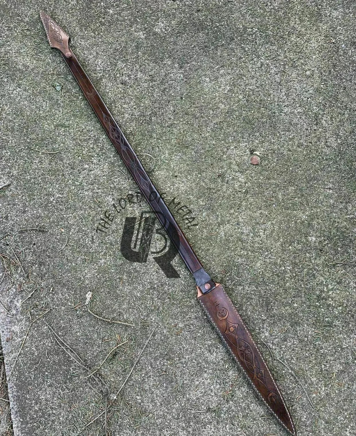 UBR CUSTOM HANDMADE HIGH CARBON STEEL HUNTING DOUBLE HEAD ZULU SPEAR