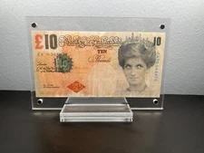 Banksy Art Piece/Princess DI Imitation Ten Pound Note in 4"x 6" Frame With Stand