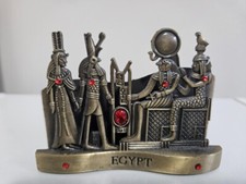 EGYPTIAN BRONZE DECOR AND BUSINESS CARD HOLDER