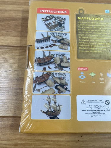 Mayflower Ship Boat 3D Puzzle Clever And Happy Educational Creative Textbook NWT - Picture 12 of 17