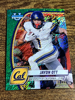JAYDN OTT 2024 Bowman Chrome University #95 Green Shimmer Refractor /99