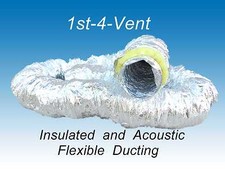 4" 100mm, Cut x Metre INSULATED FLEXIBLE DUCTING, HEAT RECOVERY EXTRACTOR FANS
