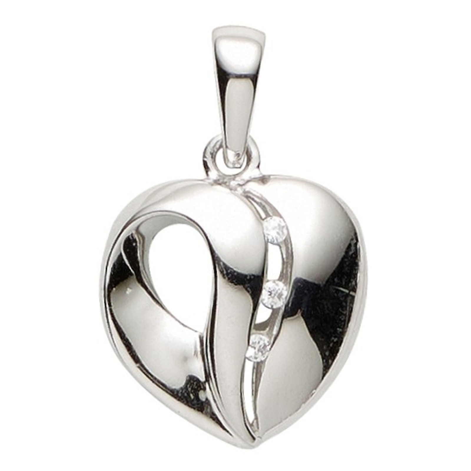 Базовая модель Silber 21.1170S Damen Anhänger Herz Sterling-Silber 925 weiß Zirkonia