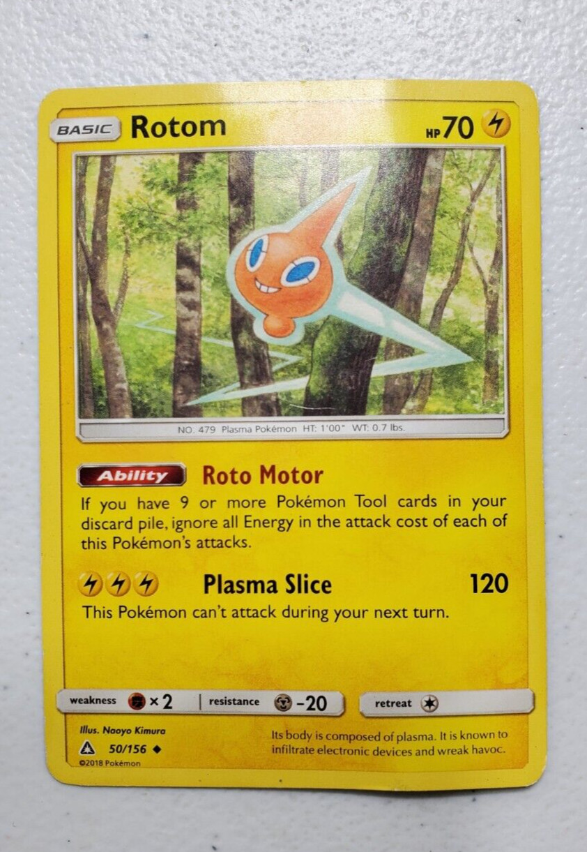 Pokémon Rotom Ultra Prism 50/156 2018 Card.  P25
