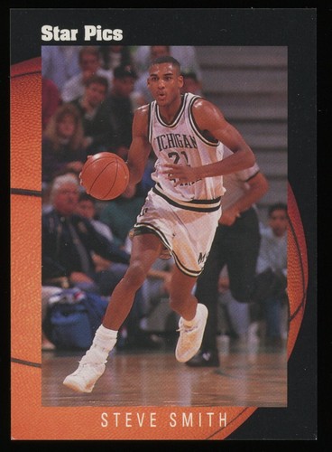 Steve Smith 1991 Star Pics Authentic Seal Auto RC Rookie Autograph Spartans - Picture 2 of 2