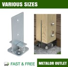 Heavy Duty Galvanised Bolt Down INTERNAL POST SUPPORT Fence Foot Base 90-140 mm