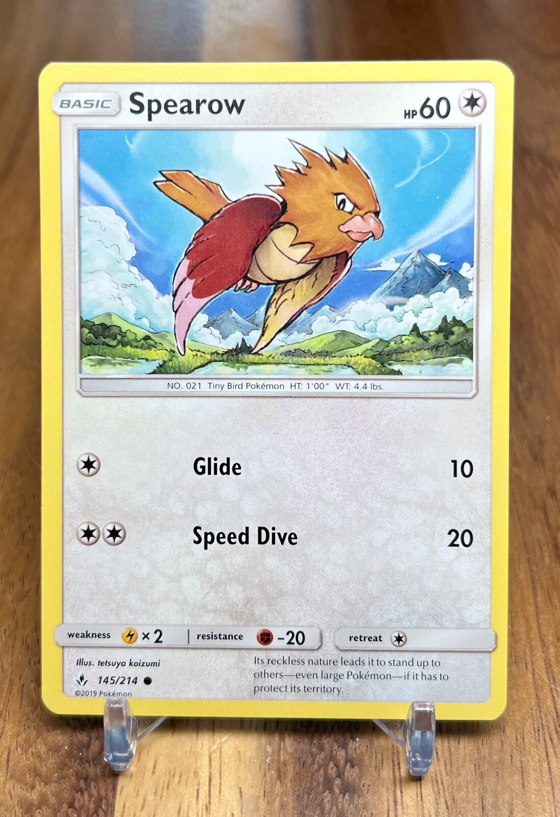 Spearow 145/214 Non Holo Common Sun & Moon Unbroken Bonds Pokemon Card NM