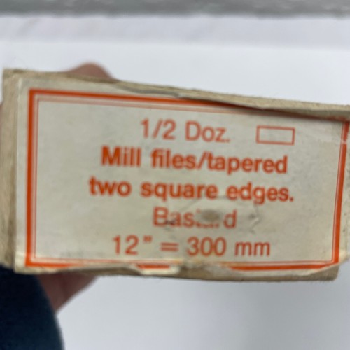 1 Tapered Mill File Two square edges12" Bastard Cut CORONA - Picture 11 of 11