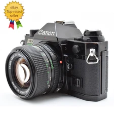 【NEAR MINT】 Canon AE-1 Program Black SLR New FD NFD 50mm F/1.4 Camera From JAPAN