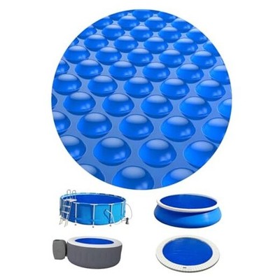 Solar Pool Cover 10 ft Round, 16 Mil Heavy-Duty Bubble Blanket Retains Heat,