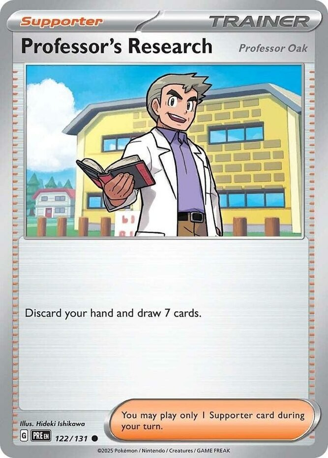 Professor's Research [Professor Oak] - 122/131 - Common - Heavily Played