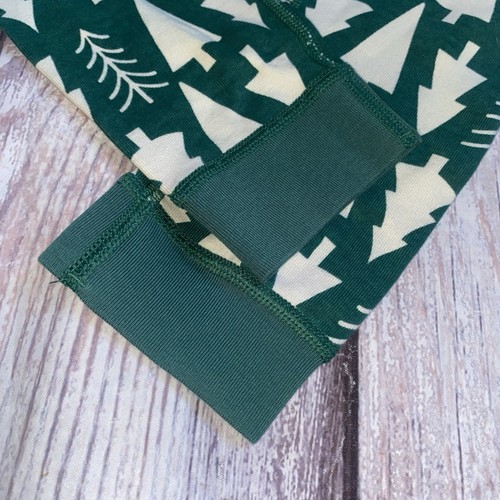 Hanna Andersson Boys Pajama Set 12 Green Christmas Trees Youth Organic B11 - Picture 10 of 11