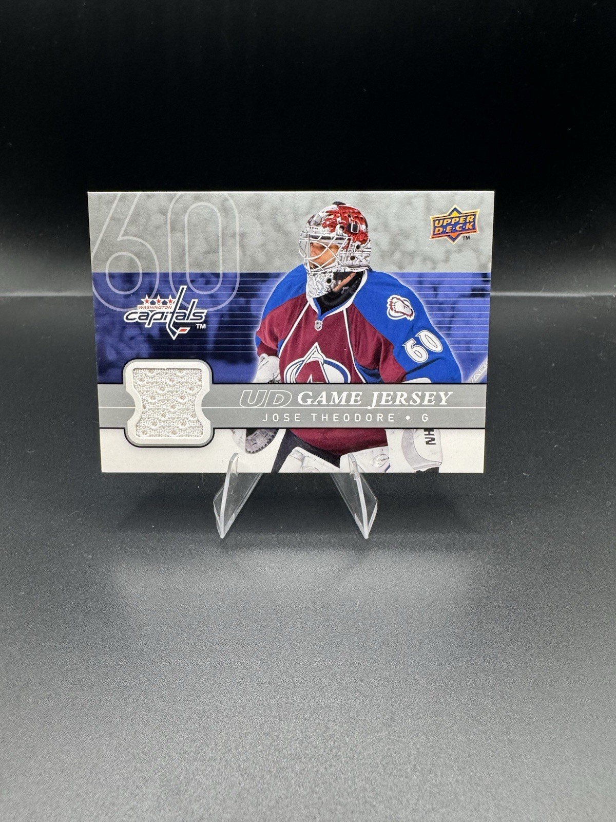 2008-09 Upper Deck Hockey Jose Theodore UD Game Used Jersey Colorado Avalanche