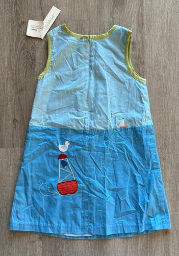 Lilly Wicket Boutique Mädchen Leuchtturm Segelboote maritimes Thema Etuikleid Gr. 5 - Bild 2 von 9