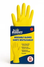 Yellow And Blue Rubber Cleaning Gloves 1pack Size Large 🧤🧽