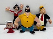Product Image: Lot of 4 Popeye Olive Oyl & Cartoon Plastic Bendy Action Figures