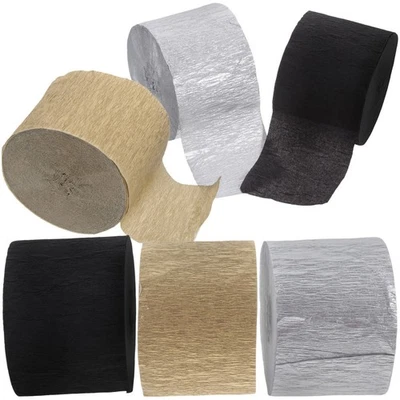 6 Pcs Serpentins De Fête Ruban Décoratif Papier Banderoles D'anniversaire - Photo 1/4