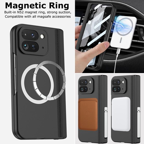 for Google Pixel 9 Pro Fold Magnetic Case with Kickstand, [Compatible with Ma... - Photo 2/7