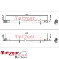 2X Bremsschlauch Metzger 4112051 2 BremsschläUche Rechts Links Vorne FüR Iveco