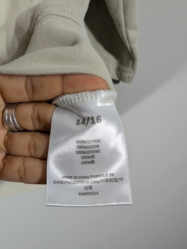 Essentials Fear of God Kids Beige Half Sleeve Full Zip Jacket Sz 14 Streetwear - Picture 5 of 7