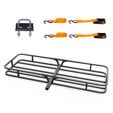 54x19x5.5 Hitch Mount Cargo Carrier Basket 500lbs Steel Hitch Luggage Rack