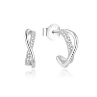 Elegante Silberohrringe Mit Zirkonen AGUP2052