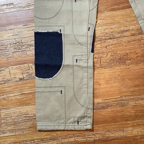 Vintage Marithe Francois Girbaud Jeans Size 36 Baggy Patchwork Denim Hip Hop NOS - Picture 6 of 21