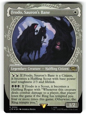 Frodo, Sauron's Bane (Showcase) #304 (NM) (Foil) LTR MTG Magic
